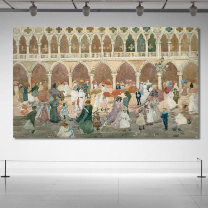 Luce Del Sole Sulla Piazzetta Maurice Prendergast mpr60 quadro stampato su tela