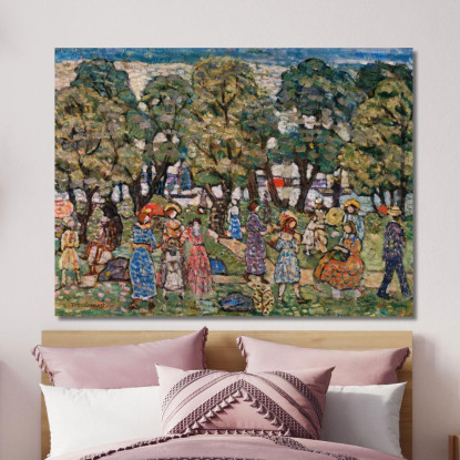 Sotto Gli Alberi Maurice Prendergast mpr72 quadro stampato su tela