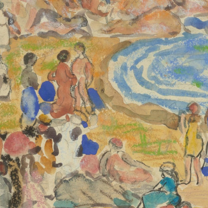 Veduta Lungo La Costa Del New England Maurice Prendergast mpr74 quadro stampato su tela