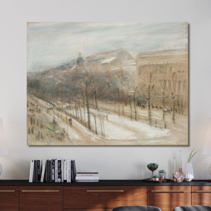 Vista Dalla Finestra Del Soggiorno Dell'Artista Sulla Strada Unter Den Linden Max Liebermann mlb13 quadro stampato su tela