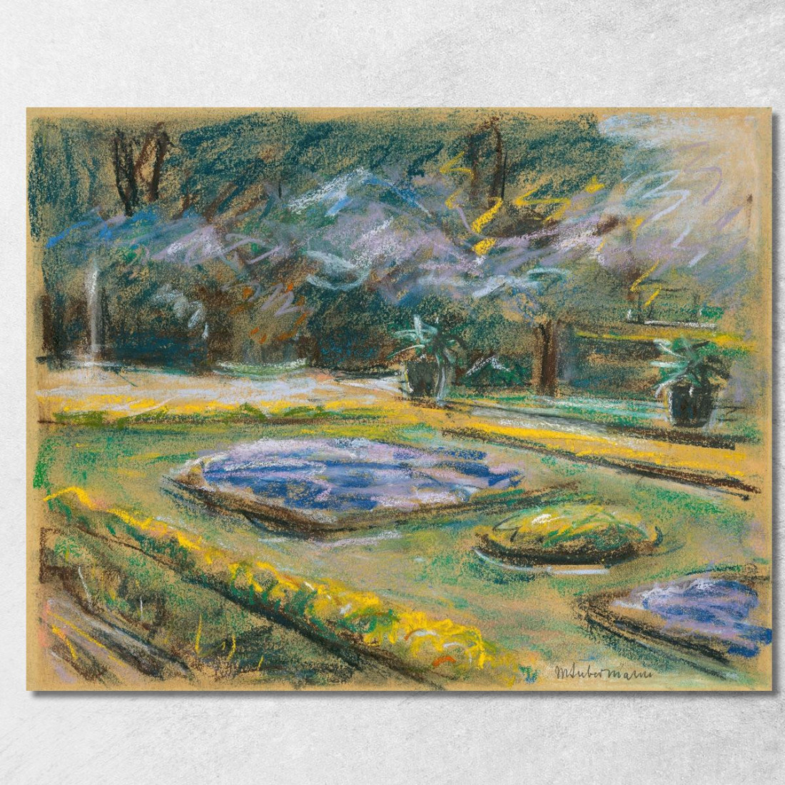 La Terrazza Fiorita Nel Giardino Del Wannsee Verso Nord-Est Max Liebermann mlb25 quadro stampato su tela La Terrazza Fiorita Nel Giardino Del Wannsee Verso Nord-Est Max Liebermann mlb25 quadro stampato su tela