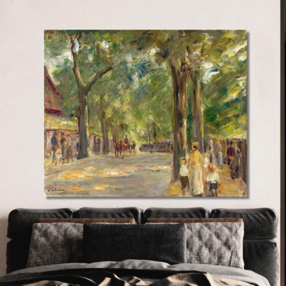 La Grande Strada Del Lago Nel Wannsee Con Passanti Max Liebermann mlb30 quadro stampato su tela