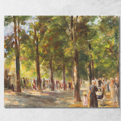 La Grande Strada Del Lago Nel Wannsee Con Passanti Max Liebermann mlb32 quadro stampato su tela