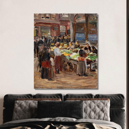 Strada Ebraica Ad Amsterdam Max Liebermann mlb43 quadro stampato su tela