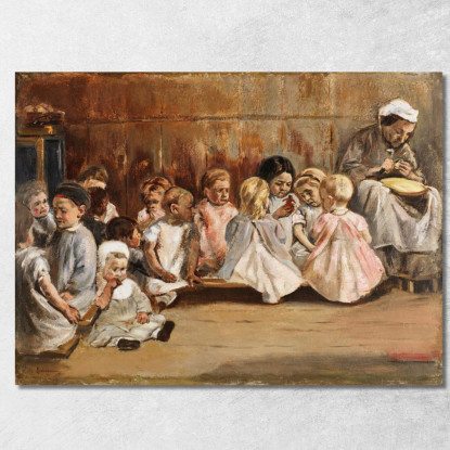 Scuola Per Bambini Piccoli Max Liebermann mlb49 quadro stampato su tela