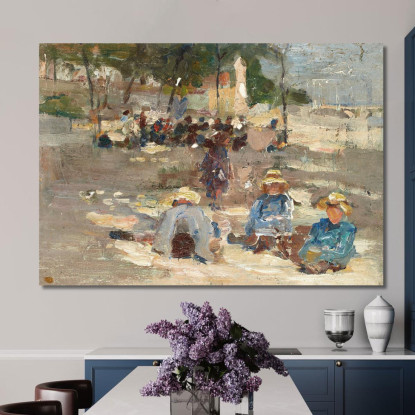 Picnic Nel Parco Max Liebermann mlb58 quadro stampato su tela