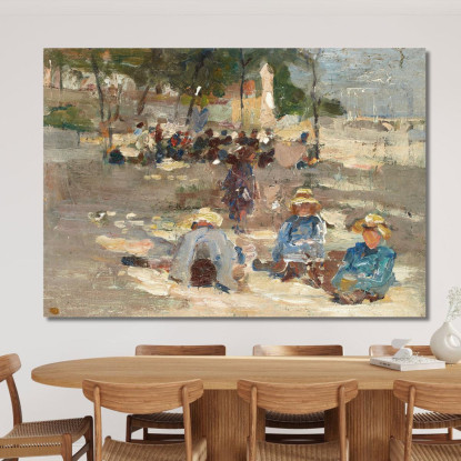 Picnic Nel Parco Max Liebermann mlb58 quadro stampato su tela