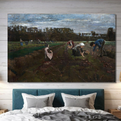Raccolta Delle Patate Max Liebermann mlb62 quadro stampato su tela