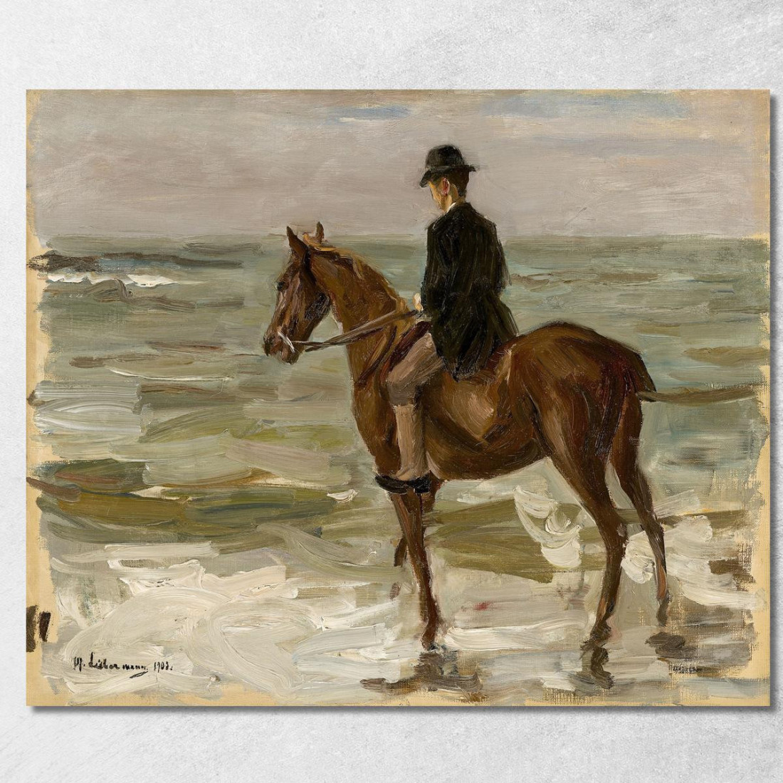 Cavaliere Sulla Spiaggia Max Liebermann mlb66 quadro stampato su tela Cavaliere Sulla Spiaggia Max Liebermann mlb66 quadro stampato su tela