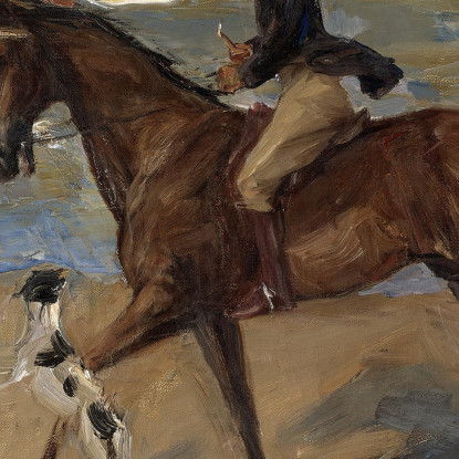 Cavaliere Sulla Spiaggia Max Liebermann mlb69 quadro stampato su tela