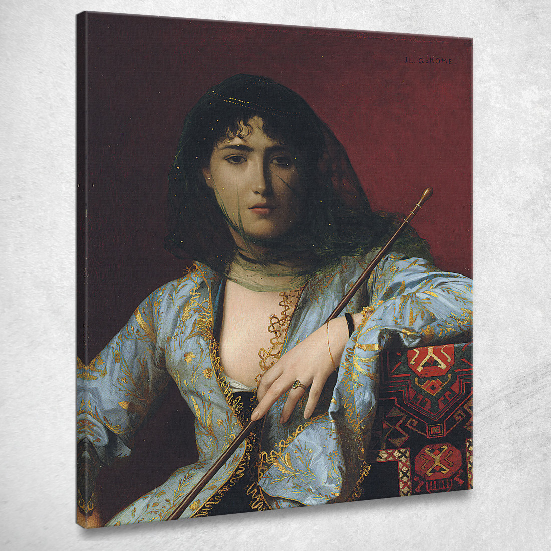 Bellezza Circassa Velata Jean-Léon Gérôme jlg159 quadro stampato su tela Bellezza Circassa Velata Jean-Léon Gérôme jlg159 quadro stampato su tela