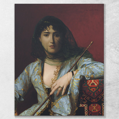 Bellezza Circassa Velata Jean-Léon Gérôme jlg159 quadro stampato su tela