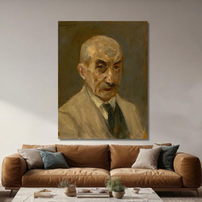 Autoritratto In Camice Da Pittore Busto Verso Destra Max Liebermann mlb76 quadro stampato su tela