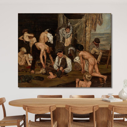 Nuotatori Max Liebermann mlb82 quadro stampato su tela