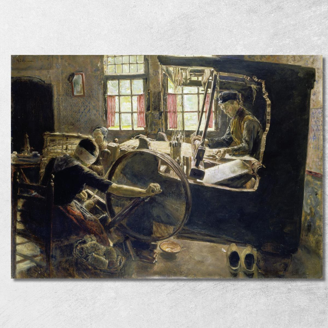 Il Tessitore Max Liebermann mlb90 quadro stampato su tela Il Tessitore Max Liebermann mlb90 quadro stampato su tela