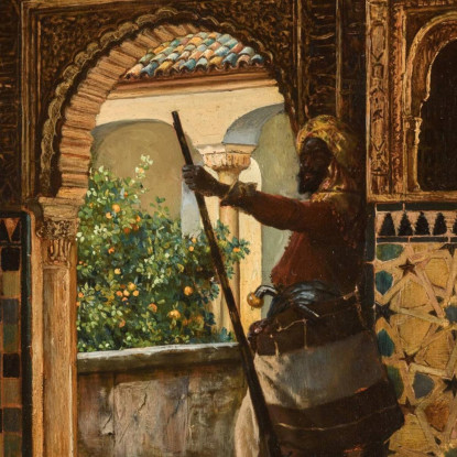 A Guardia Dell'Alhambra Rudolf Ernst rer18 quadro stampato su tela