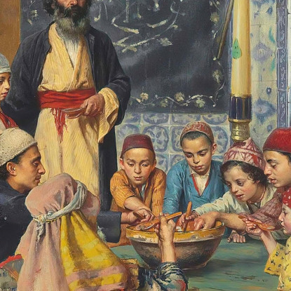 La Carità Presso I Dervisci A Scutari Rudolf Ernst rer23 quadro stampato su tela