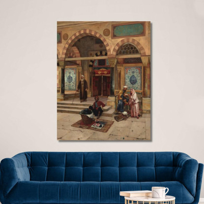 Fuori Dalla Moschea Rudolf Ernst rer34 quadro stampato su tela