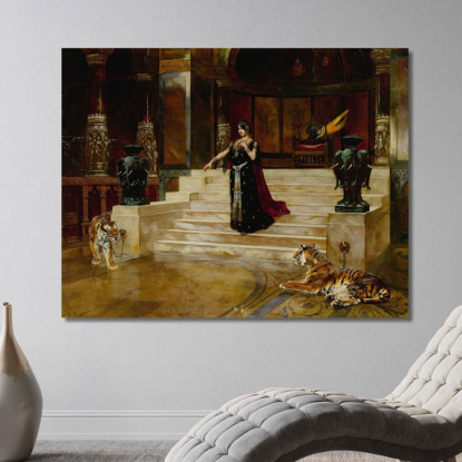 Salomé E Le Tigri Rudolf Ernst rer35 quadro stampato su tela