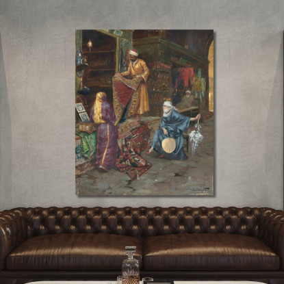 Il Venditore Di Tappeti Rudolf Ernst rer40 quadro stampato su tela
