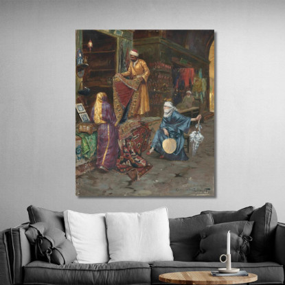 Il Venditore Di Tappeti Rudolf Ernst rer40 quadro stampato su tela