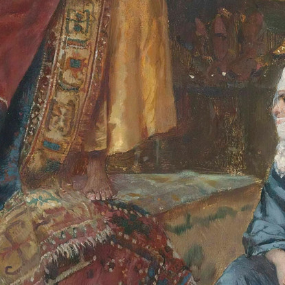 Il Venditore Di Tappeti Rudolf Ernst rer40 quadro stampato su tela