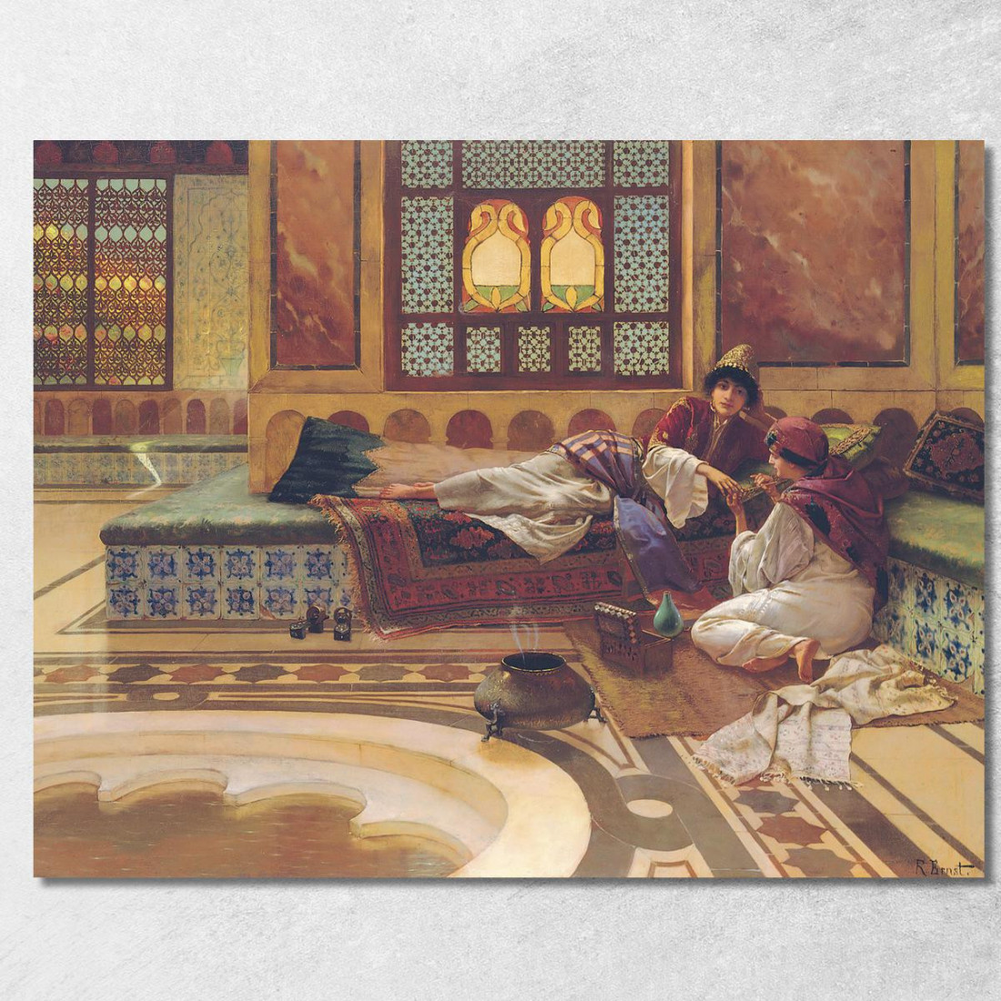 La Manicure Rudolf Ernst rer49 quadro stampato su tela La Manicure Rudolf Ernst rer49 quadro stampato su tela
