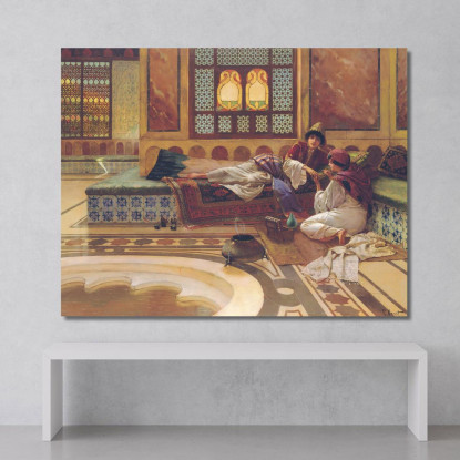 La Manicure Rudolf Ernst rer49 quadro stampato su tela