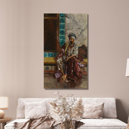 Il Fumatore Di Narghilè Rudolf Ernst rer55 quadro stampato su tela