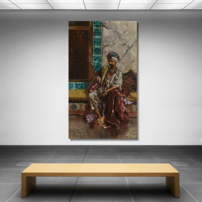 Il Fumatore Di Narghilè Rudolf Ernst rer55 quadro stampato su tela