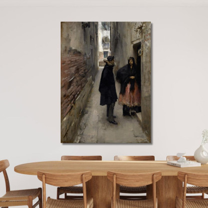 Una Strada A Venezia John Singer Sargent jss4 quadro stampato su tela