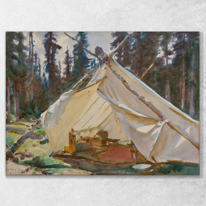 Una Tenda Nelle Montagne Rocciose John Singer Sargent jss5 quadro stampato su tela