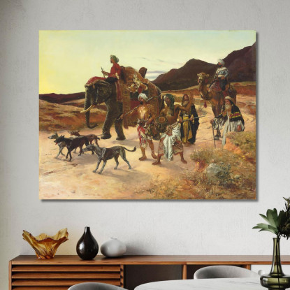 La Caccia Alla Tigre Rudolf Ernst rer66 quadro stampato su tela