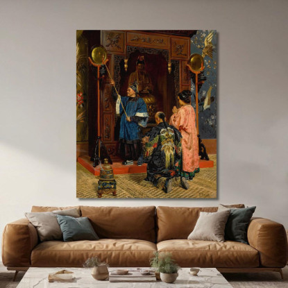 Fedeli In Preghiera Presso Un Santuario Buddhista Rudolf Ernst rer73 quadro stampato su tela