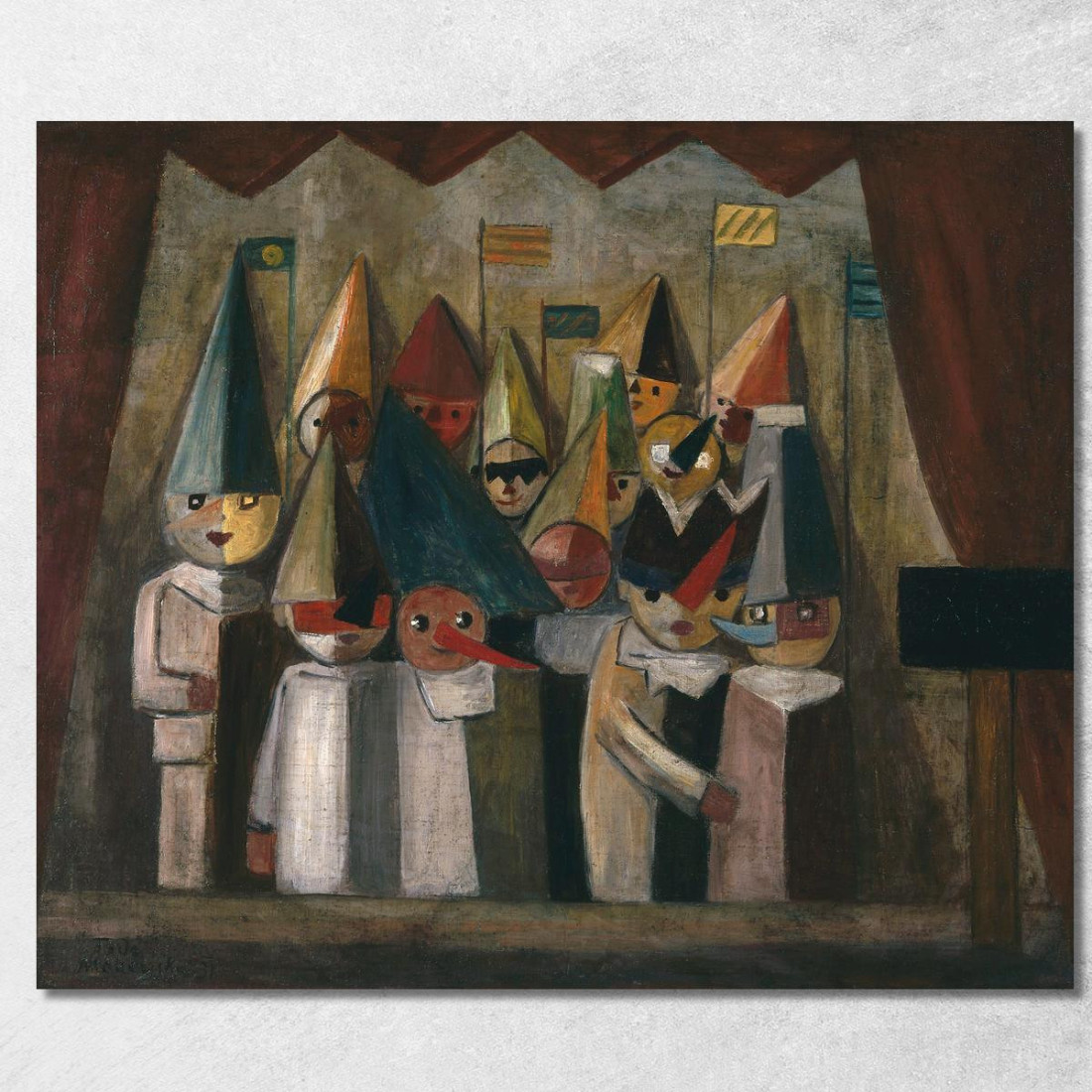 Teatro Dei Bambini Tadeusz Makowski tmk32 quadro stampato su tela Teatro Dei Bambini Tadeusz Makowski tmk32 quadro stampato su tela