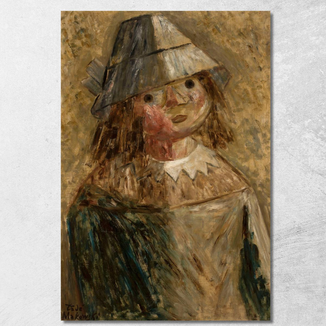 Bambina Con Cappello Tadeusz Makowski tmk46 quadro stampato su tela