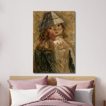 Bambina Con Cappello Tadeusz Makowski tmk46 quadro stampato su tela