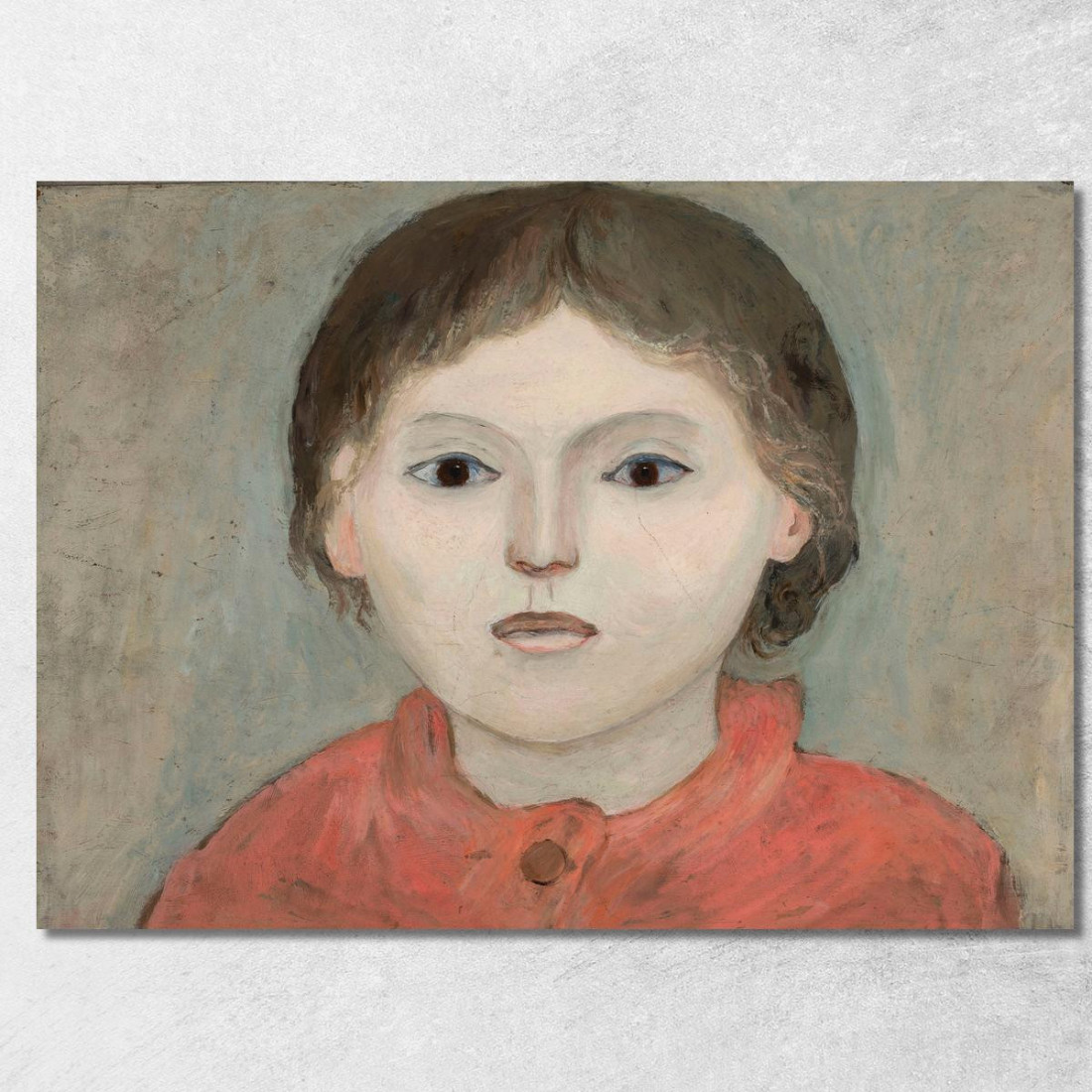 Bambina Con Vestito Arancione Tadeusz Makowski tmk48 quadro stampato su tela Bambina Con Vestito Arancione Tadeusz Makowski tmk48 quadro stampato su tela