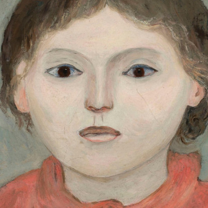Bambina Con Vestito Arancione Tadeusz Makowski tmk48 quadro stampato su tela