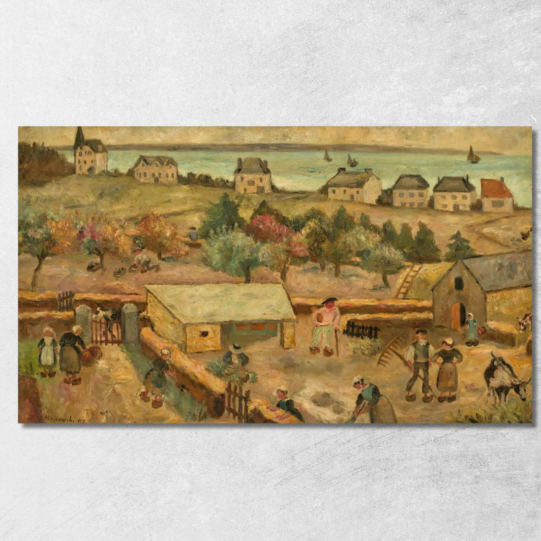 Cascina A Keranquernat Tadeusz Makowski tmk53 quadro stampato su tela Cascina A Keranquernat Tadeusz Makowski tmk53 quadro stampato su tela