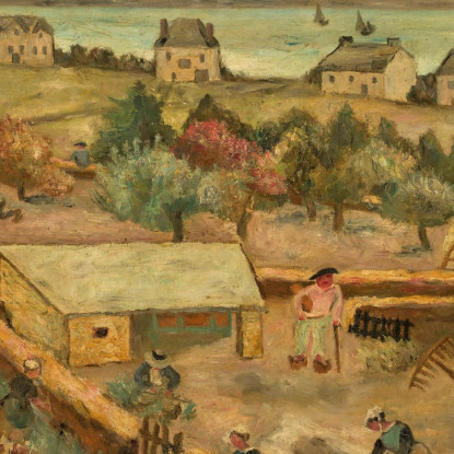 Cascina A Keranquernat Tadeusz Makowski tmk53 quadro stampato su tela