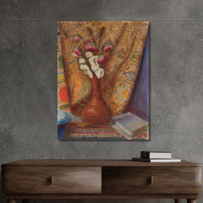Fiori In Un Vaso Di Terracotta Tadeusz Makowski tmk59 quadro stampato su tela