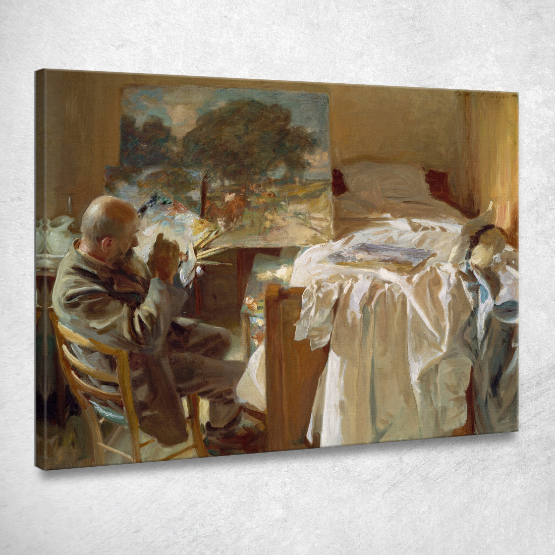 Un Artista Nel Suo Studio John Singer Sargent jss14 quadro stampato su tela Un Artista Nel Suo Studio John Singer Sargent jss14 quadro stampato su tela