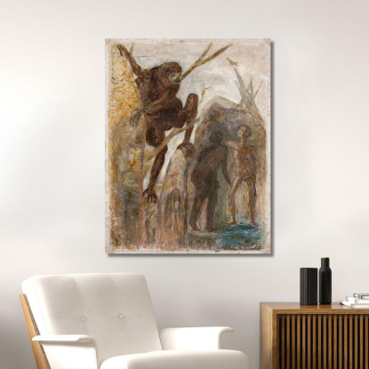 Paesaggio Con Una Scimmia Tadeusz Makowski tmk96 quadro stampato su tela