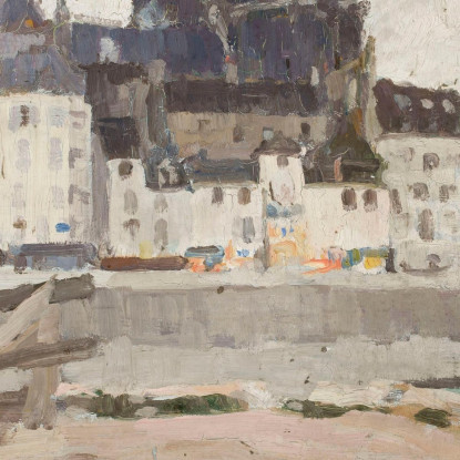 Paesaggio Con La Cattedrale Di Notre-Dame Tadeusz Makowski tmk101 quadro stampato su tela