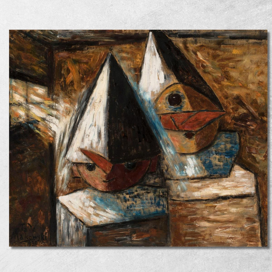 Piccoli Pierrot Tadeusz Makowski tmk113 quadro stampato su tela
