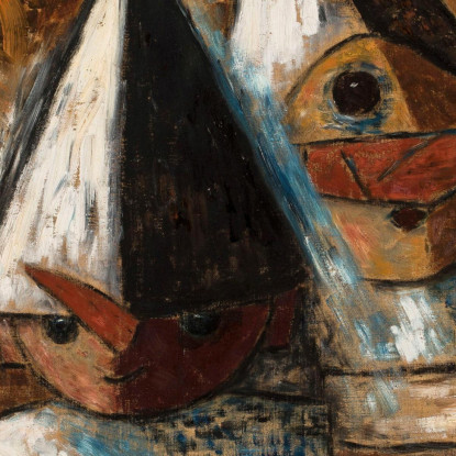 Piccoli Pierrot Tadeusz Makowski tmk113 quadro stampato su tela