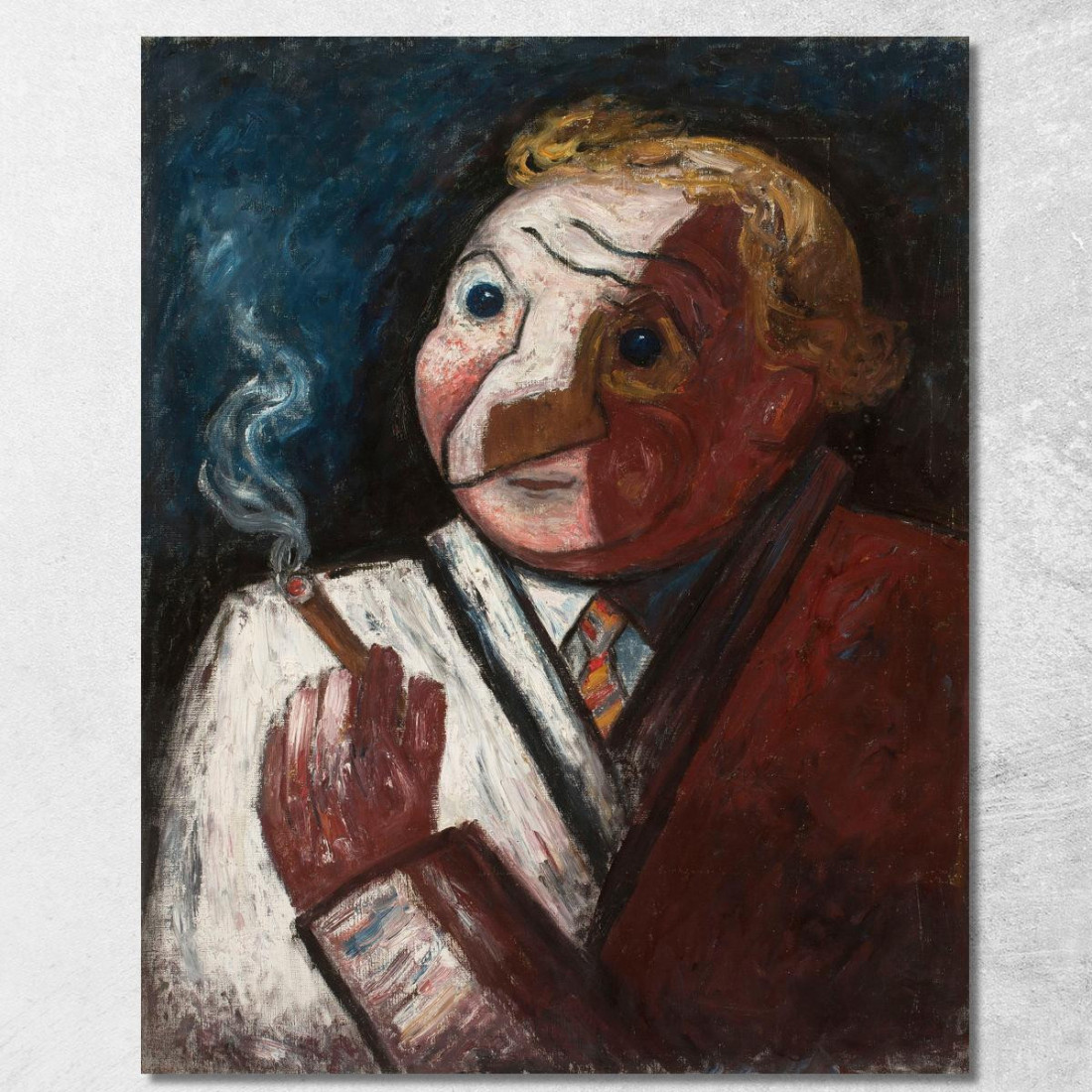 Uomo Con Un Sigaro Stéphane Manier Tadeusz Makowski tmk114 quadro stampato su tela Uomo Con Un Sigaro Stéphane Manier Tadeusz Makowski tmk114 quadro stampato su tela