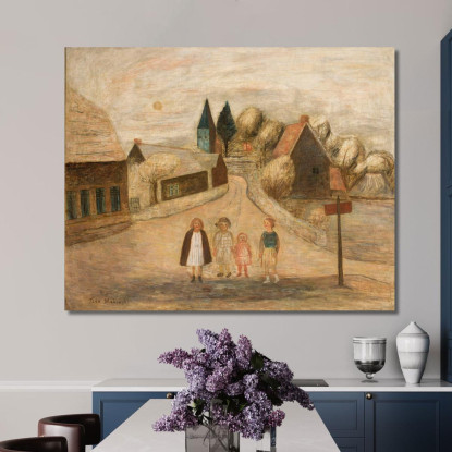 Paesaggio Normanno Breuilpont Tadeusz Makowski tmk128 quadro stampato su tela