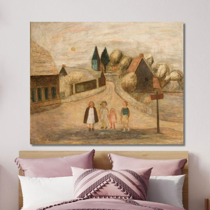 Paesaggio Normanno Breuilpont Tadeusz Makowski tmk128 quadro stampato su tela
